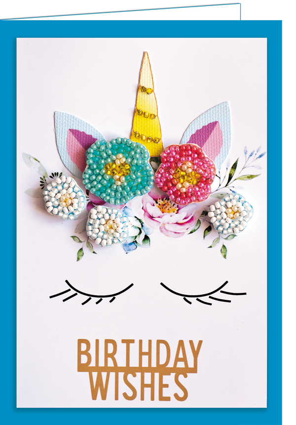 DIY kit postcard 3D for embroidery with beads