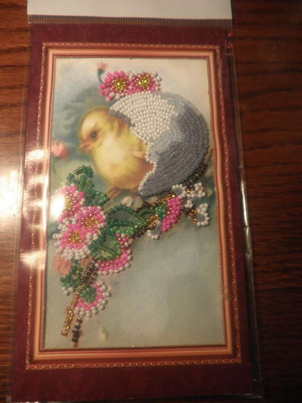 DIY Bead embroidery postcard kit