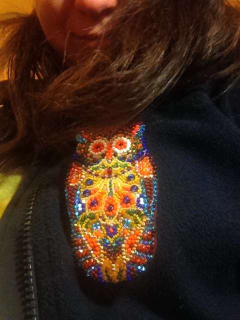 Beadwork kit for creating brooch