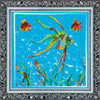 DIY Bead Embroidery Kit "Fish – 2" 9.1"x9.1" / 23.0x23.0 cm