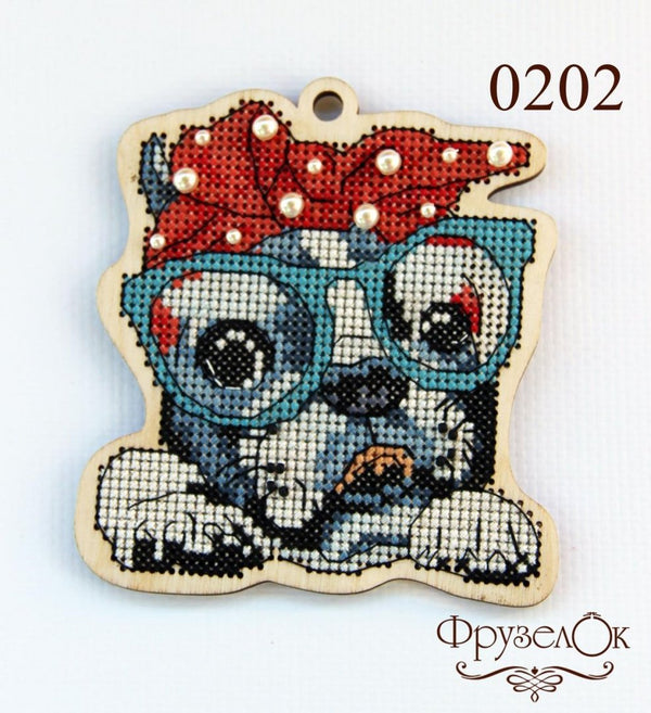 DIY Cross stitch kit on wood