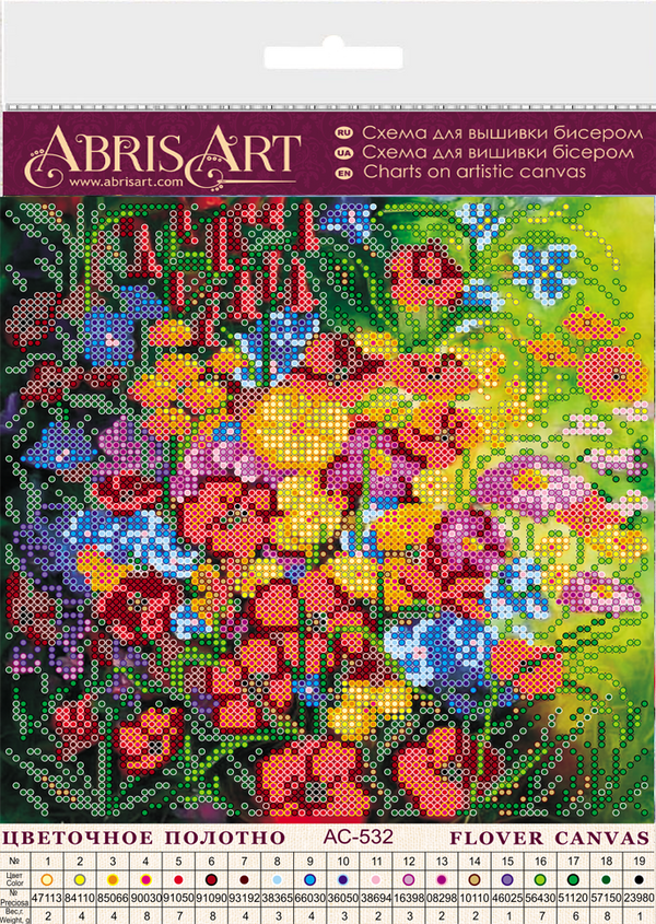 Canvas for bead embroidery