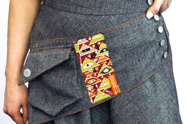 Bead embroidery patch kit