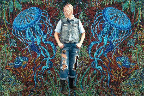 Bead embroidery patch kit