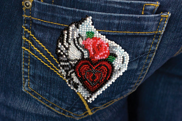 Bead embroidery patch kit
