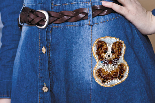 Bead embroidery patch kit