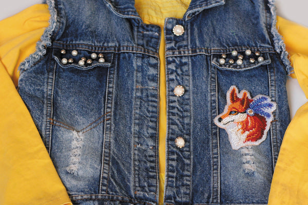 Bead embroidery patch kit