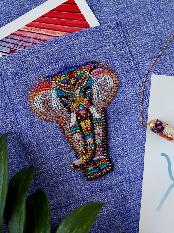 Bead embroidery patch kit