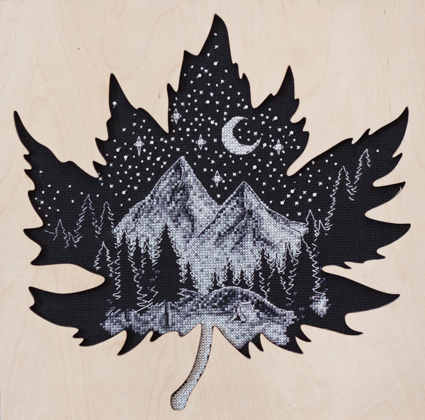 DIY Counted Cross Stitch Kit with Wood frame