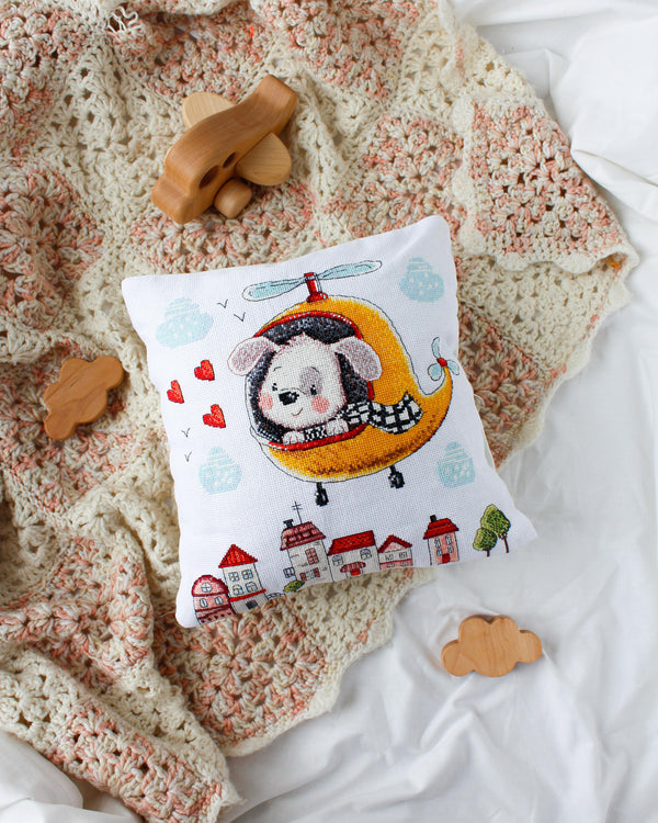 DIY Cross Stitch Pillow Kit