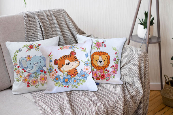 DIY Cross Stitch Pillow Kit