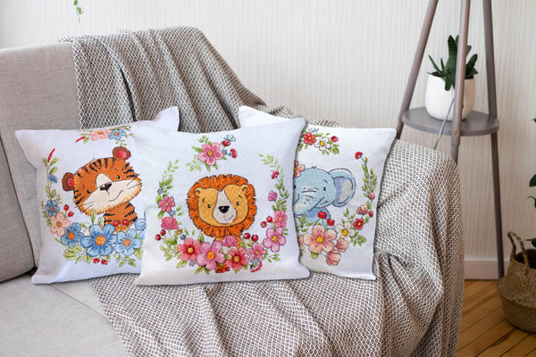 DIY Cross Stitch Pillow Kit