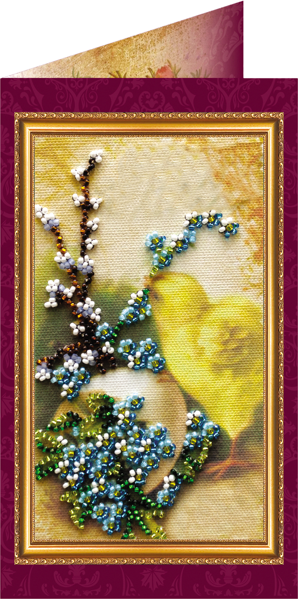 DIY Bead embroidery postcard kit