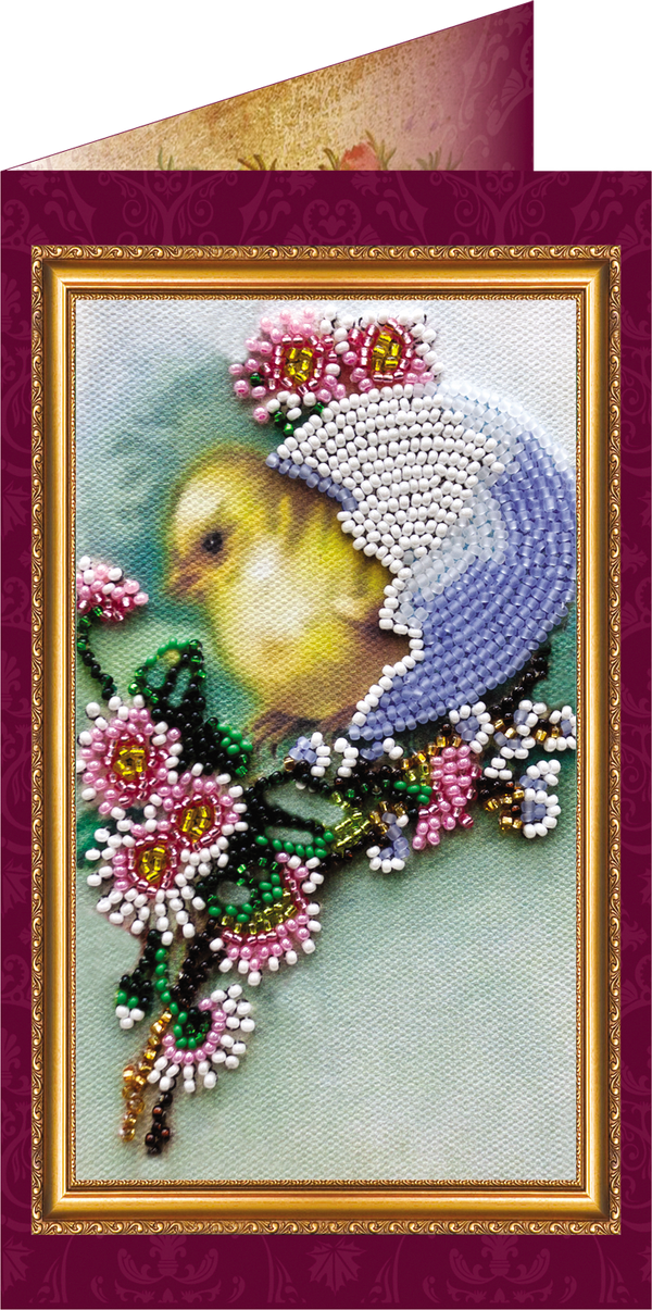 DIY Bead embroidery postcard kit