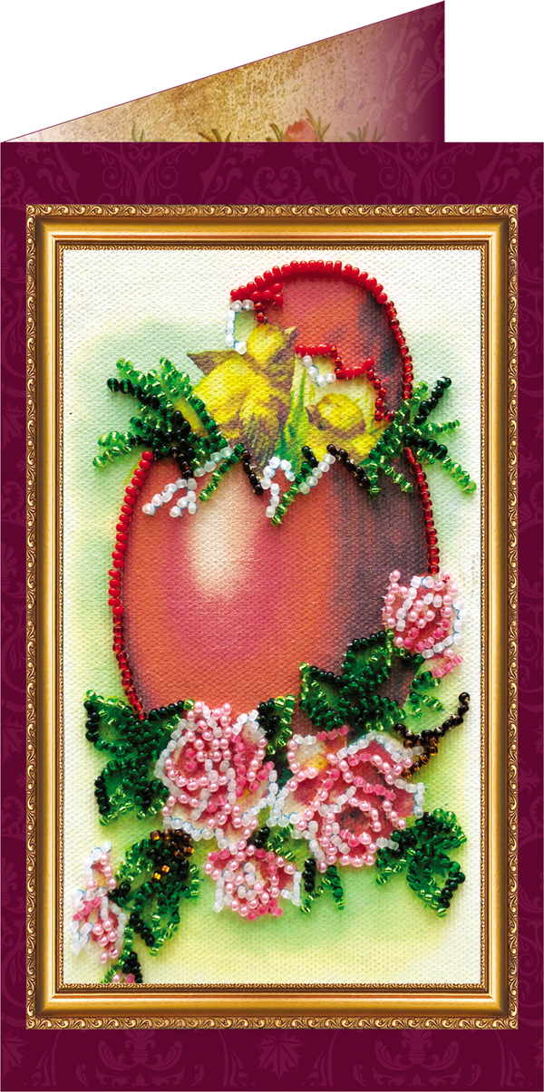 DIY Bead embroidery postcard kit