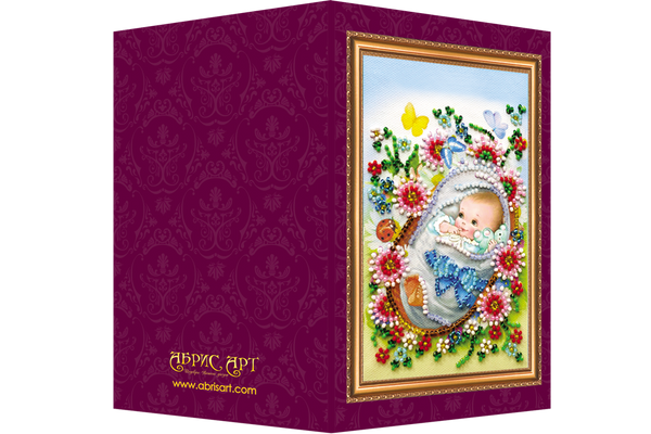 DIY Bead embroidery postcard kit