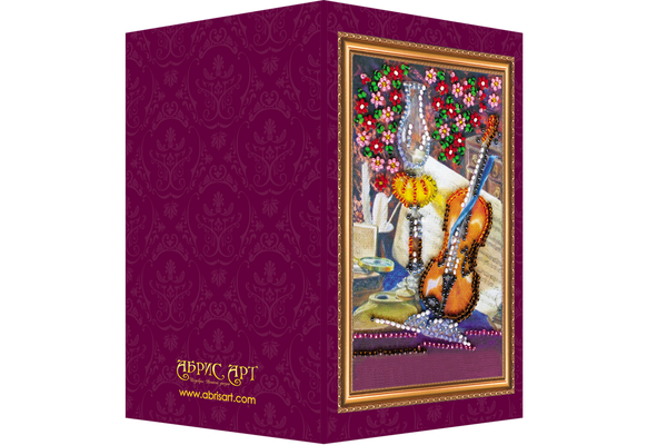 DIY Bead embroidery postcard kit