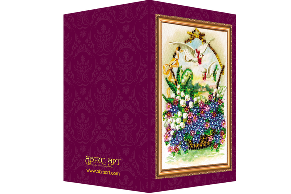 DIY Bead embroidery postcard kit