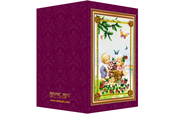 DIY Bead embroidery postcard kit