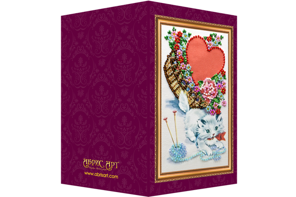 DIY Bead embroidery postcard kit