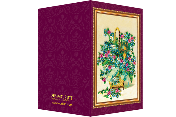 DIY Bead embroidery postcard kit