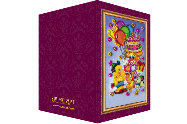 DIY Bead embroidery postcard kit