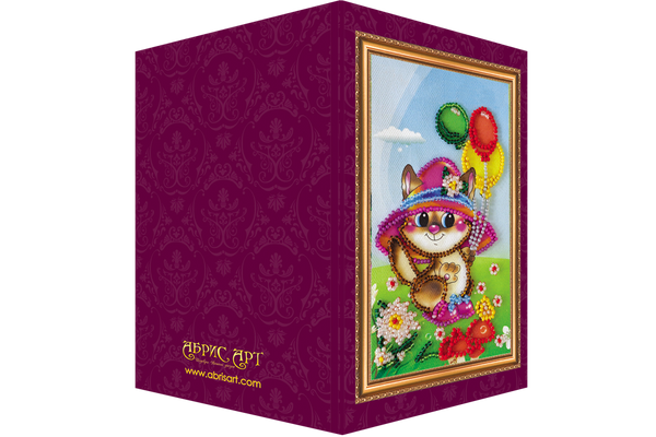 DIY Bead embroidery postcard kit