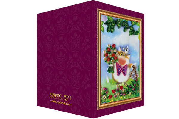 DIY Bead embroidery postcard kit