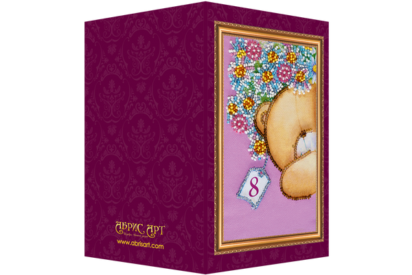 DIY Bead embroidery postcard kit