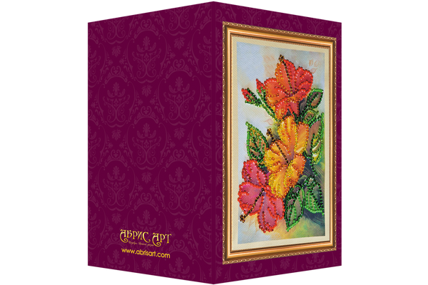 DIY Bead embroidery postcard kit