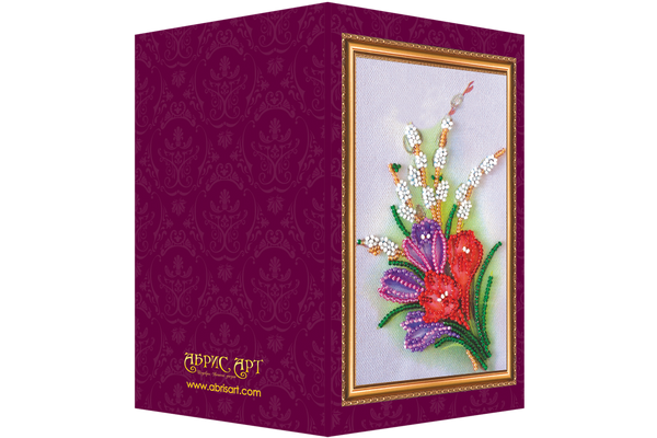 DIY Bead embroidery postcard kit