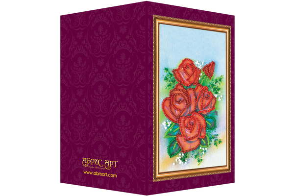 DIY Bead embroidery postcard kit