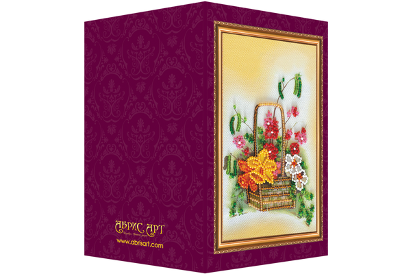 DIY Bead embroidery postcard kit