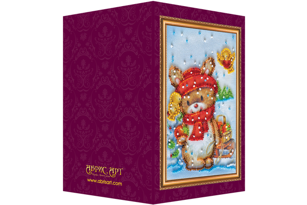 DIY Bead embroidery postcard kit