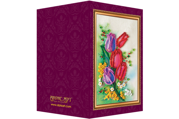 DIY Bead embroidery postcard kit