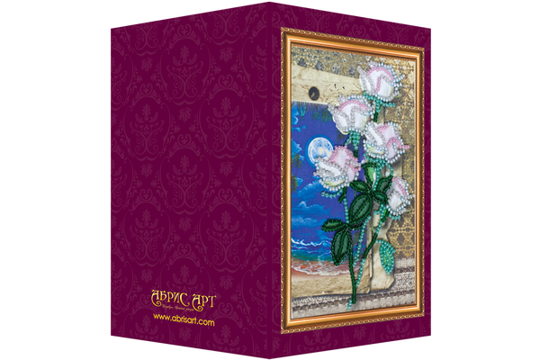 DIY Bead embroidery postcard kit