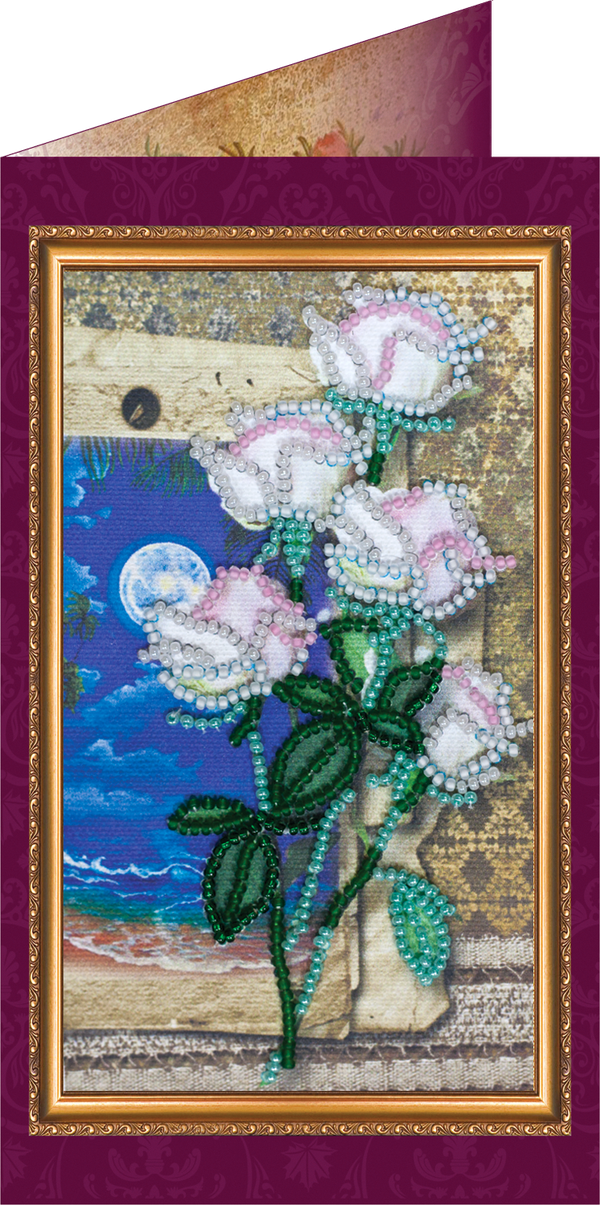 DIY Bead embroidery postcard kit