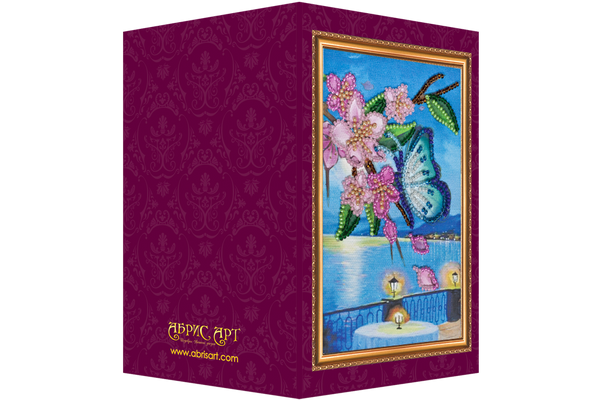 DIY Bead embroidery postcard kit