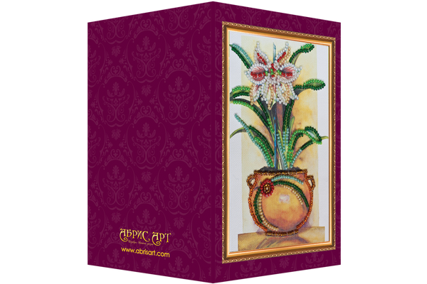 DIY Bead embroidery postcard kit