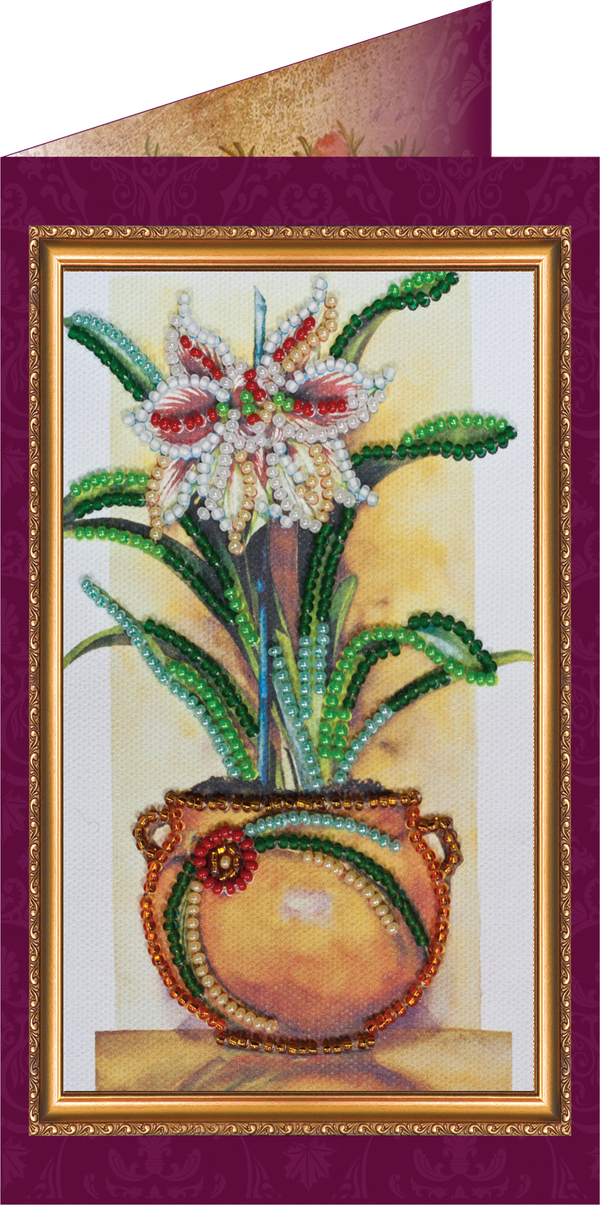 DIY Bead embroidery postcard kit