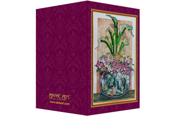 DIY Bead embroidery postcard kit