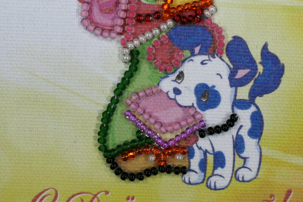 DIY Bead embroidery postcard kit