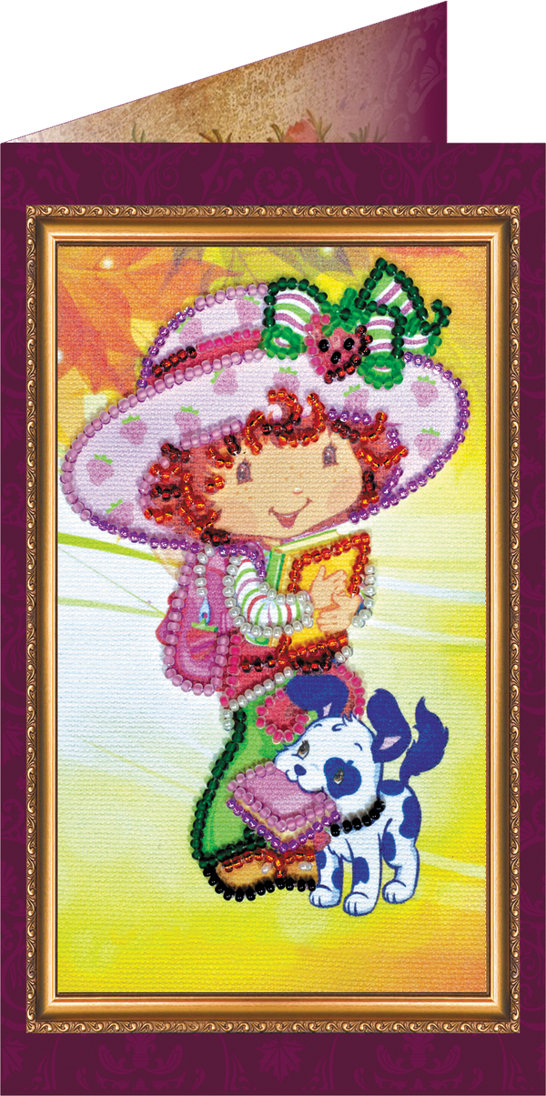 DIY Bead embroidery postcard kit