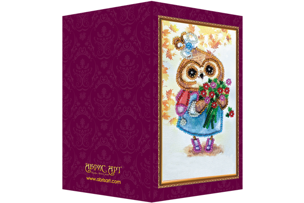 DIY Bead embroidery postcard kit