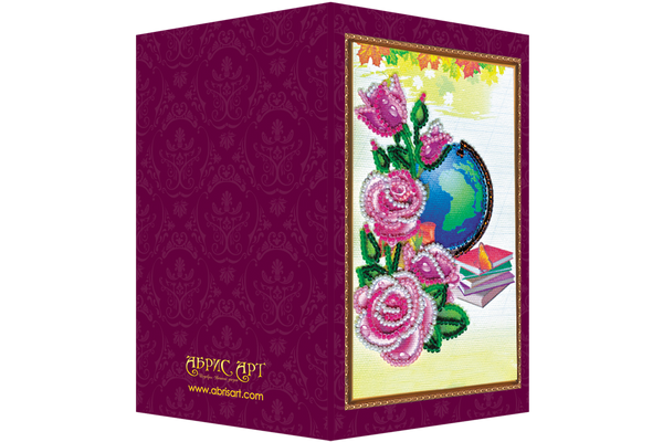 DIY Bead embroidery postcard kit