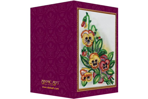 DIY Bead embroidery postcard kit