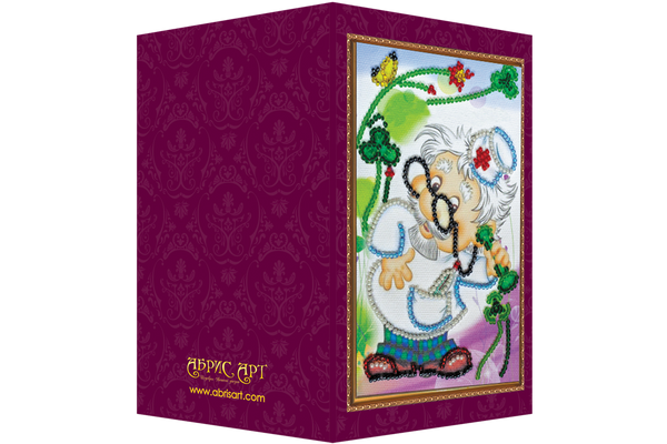 DIY Bead embroidery postcard kit