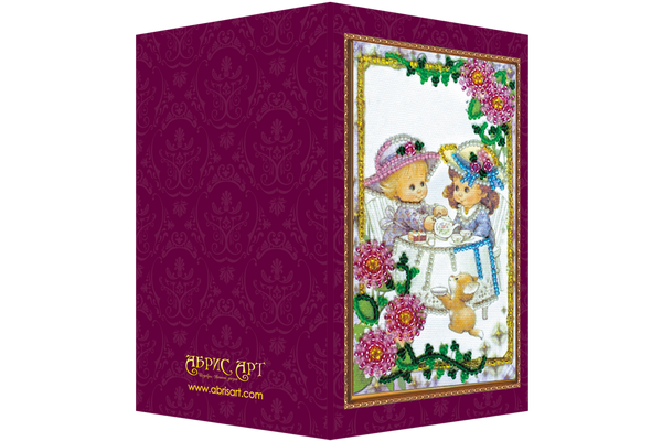 DIY Bead embroidery postcard kit