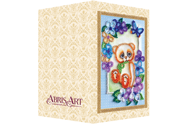 DIY Bead embroidery postcard kit