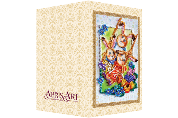 DIY Bead embroidery postcard kit